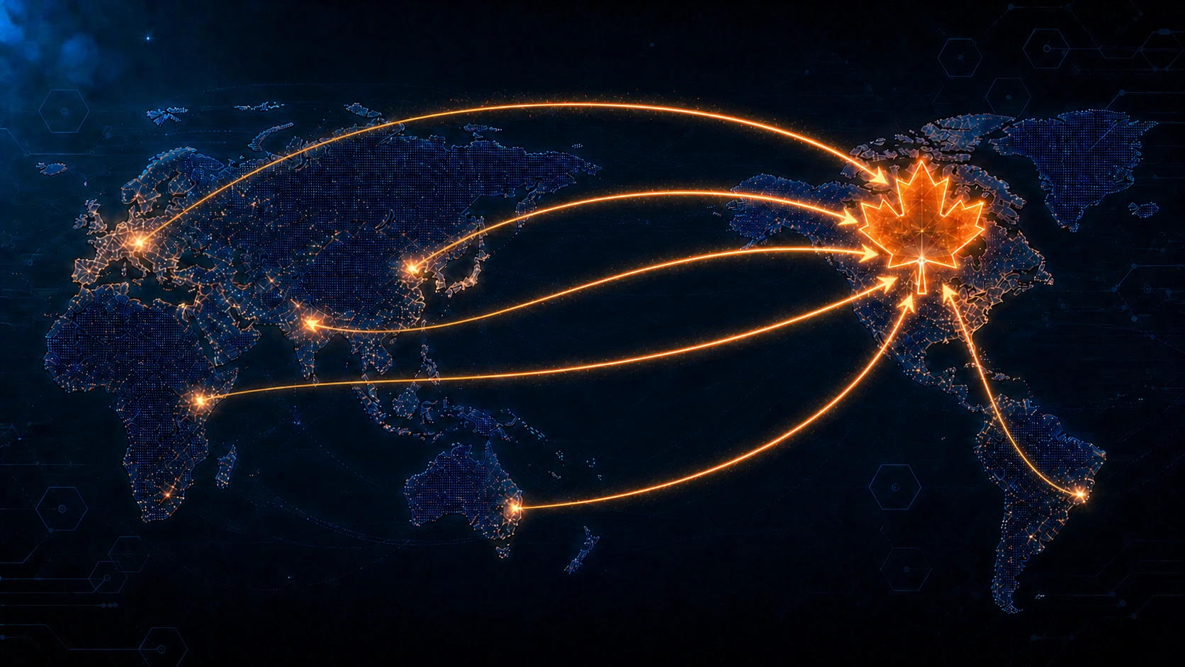 Global trade network flowing into Canada — Mercorama