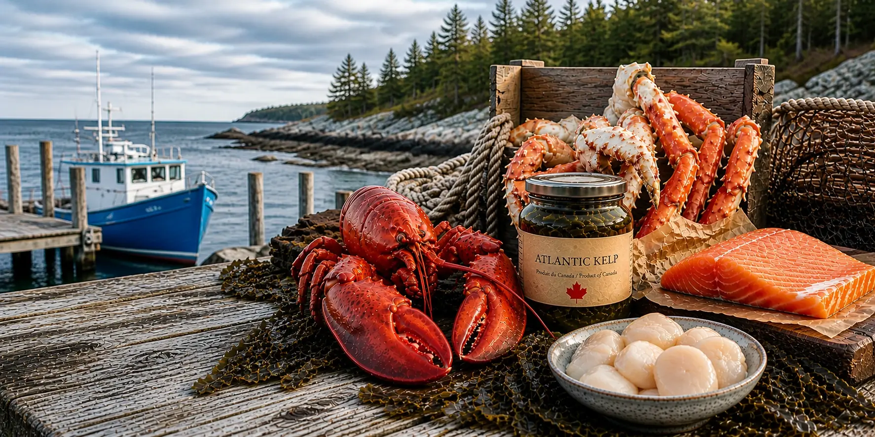Atlantic Canadian seafood and ocean products ready for export